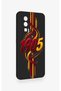 حافظة سيليكون منقوشة باللون الأصفر والأحمر متوافقة مع هاتف Poco F5 Pro - 3