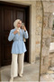 Women's Comfortable Fit Waist Gathered Stylish Hijab Jacket - 2