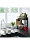 2 Tier Metal Kitchen Spice Rack Cutting board rack with Knife Utensils Holder, Cutlery Holder And 3 Hooks - 5