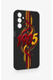 Samsung A24 Compatible Yellow Red Ivy Patterned Silicone Case - 3
