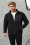 Men's Bato Collar Full Zipper 3-Pocket Outdoor Tactical Flecee Fleece Jacket