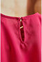 Stylish Draped Crepe Fabric Hijab Tunic 1121-06 Fuchsia - 4