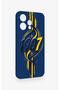 Oppo Reno 15 5g Compatible Yellow Navy Blue Ivy Patterned Silicone Case - 2