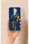 Redmi Note 8 Pro Compatible Yellow Navy Blue Ivy Patterned Silicone Case