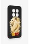 حافظة سيليكون متوافقة مع هاتف Redmi Note 15 Pro 5G باللون الأصفر والأحمر 1905 بنمط الأسد - 3