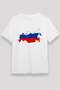 Russia Map Flag Printed T-Shirt