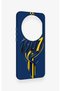 Xiaomi Mi 15 Ultra Compatible Yellow Navy Blue Ivy Patterned Silicone Case - 3