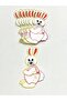Rabbit Patterned Applique for Children's Clothing / 10 Pieces / 16X9 cm / Model # 3