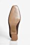 Women's Suede Heeled Shoes Square Toe Thick Heel Savel Brown - 5