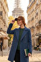 Women's Premium Cashmere Fabric Winter Baseball Cap Adjustable Brim Cap Hat - 8