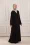 Birit Detailed Modal Abaya Black - 5