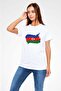 Azerbaijan Flag Brushstroke Printed T-Shirt - 3