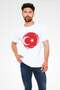 Brushstroke Turkish Flag Moon Star Printed T-Shirt - 2