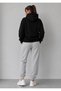 Hooded Sweatshirt 2-Piece Combination Winter Embossed Minimal Ribbon Printed - 2