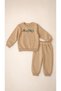 Baby Boy Dinosaur Embroidered 3 Thread Washable Non-Padded Sweatshirt Pants 2-Piece Tracksuit Set - 5