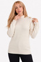 Women's Shellfish Starfish Detailed Crew Neck Knitwear Sweater Ecru - 4