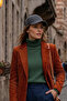 Women's Premium Cashmere Fabric Winter Baseball Cap Adjustable Brim Cap Hat - 4