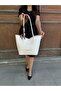 Women's Premium Hand & Shoulder Bag with Inner Bag and Adjustable Strap, Detailed with Scarf Decoration. Size: 32 X 24 cm - 5