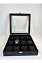 12-Piece Watch Storage Box |   Glass Cover |   Black Premium Watch Organizer |   Watch Storage Box - 8