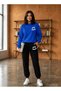 Zero Collar Sweat Suit 2-Piece Combination Winter Shardooned Pattern Plus Printed Women's / Men's Unisex Model