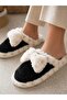 Women'S, Plush Home Slippers, Soft Furry, Bowknot, Comfortable Winter Home Slippers - 2