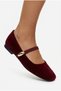 Women's Suede Ballerina Flats with Elastic Belt and Gold Accessories, Non-Slip Sole, Daily Comfortable Home and Outdoor Shoes - 8