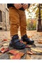 Genuine Leather Navy Blue Daily Orthopedic Boys' Boots - 2