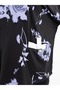 Plus Size Women's Floral Patterned Stone and Pearl Embellished Blouse with Pocket Detail - 5
