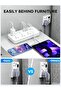 شريط طاقة عالمي بطول 5 أمتار مع سلك تمديد، مقبس طاقة 10 في 1 بـ 6 منافذ و3 منافذ USB - 5
