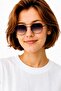 Sunglasses Unisex Smoked Glass Gold Frame Uv400