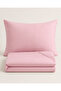 Single Elastic Sheet Set 100X200 cm Solid Color + 1 Zippered Pillowcase - 3