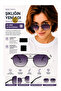 Sunglasses Unisex Smoked Glass Gold Frame Uv400 - 2