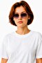 Sunglasses Unisex Smoked Glass Gold Frame Uv400 - 3