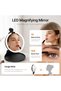 Travel Makeup Mirror with Lights 2026 New, Rechargeable Double-Sided Magnifying Mirror, 3 Color Lighting, Dimmable Touch Screen, Portable Foldable Mirror for Desk & Travel (10X) - 2