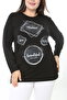 Printed Stone-Embellished Lycra Viscose Plus Size Tunic - 5
