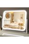 Lighted Makeup Mirror, 41 cm x 32 cm Vanity Mirror with Lights, 10X Magnification, Gifts for Women, 3 Color Lighting Modes, Smart Touch Control, 360° Rotation for Bedroom or Tabletop