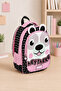 9091 4-Piece Primary School Backpack Set with Cute Animal Figures, Lunch Box, Pen Holder and Steel Mat - 2