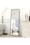 Full Length Mirror, 160x50cm Floor Standing Mirror with Stand for Bedroom, Hanging Mounted Mirror for Living Room (Black, 160x50cm (63"x19.7")) - 4