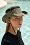 Mesh Detailed Tied Bucket Hat 05 Khaki