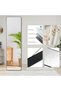 SKY-TOUCH Full Length Mirror 151x42cm, Floor Mirrors with Aluminum Alloy Frame Free-Standing Leaning Large Bedroom Dressing Mirror, Full Body Mirror with Stand for Living Room,Bedroom,Black - 5