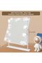 Vanity Mirror with Lights - Hollywood Lighted Makeup Mirror, Dimmable LED Bulbs, 3 Color Modes, Touch Control, 360° Rotation (White, 9 light bulbs) - 5