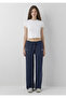 Women's M1011124-80872 Logo Printed Knitted Pants Sapphire Navy Sapphire - 3