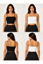 Women's Thin Strap Ribbed Crop Bustier Seamless Stretchy Casual Sports Tank Top - 2