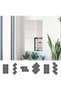 32PCS 6X6inch Flexible Mirror Stickers, Silver, Plastic, Modern Style, Wall Mirror Stickers for Home Decoration