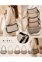 Women's Baguette Bag with Zipper Closure - 3