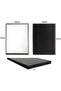 Makeup Mirror, 4.7x6.7 Inches Portable PU Leather Folding Desktop Vanity Mirror with Adjustable Stand for Vanity Table, Office, Travel (Black) - 2