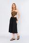 Women's Black 8155 Waist Gathered Long Skirt - 3