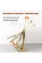 Large Vanity Makeup Mirror with Light, 50x50cm Round LED Vanity Mirror, Rechargeable & Plug-in, 3 Color Lighting, 360° Rotation, Touch Control Makeup Mirror for Desktop (gold) - 4
