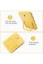 Cute Wave-Shaped Desk Vanity Makeup Mirror, Portable Aesthetic Folding Mirror for Travel, Standing/Hanging Makeup Mirror for Women & Girls, Home Décor Mirror (Yellow) - 7