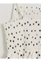Peak New Season White Polka Dot Dress with Drawstring Waist - 7